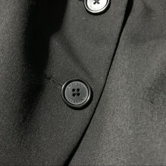 Express 3/4 Ruched Sleeve Black Blazer—Size 2 - Picture 8 of 11